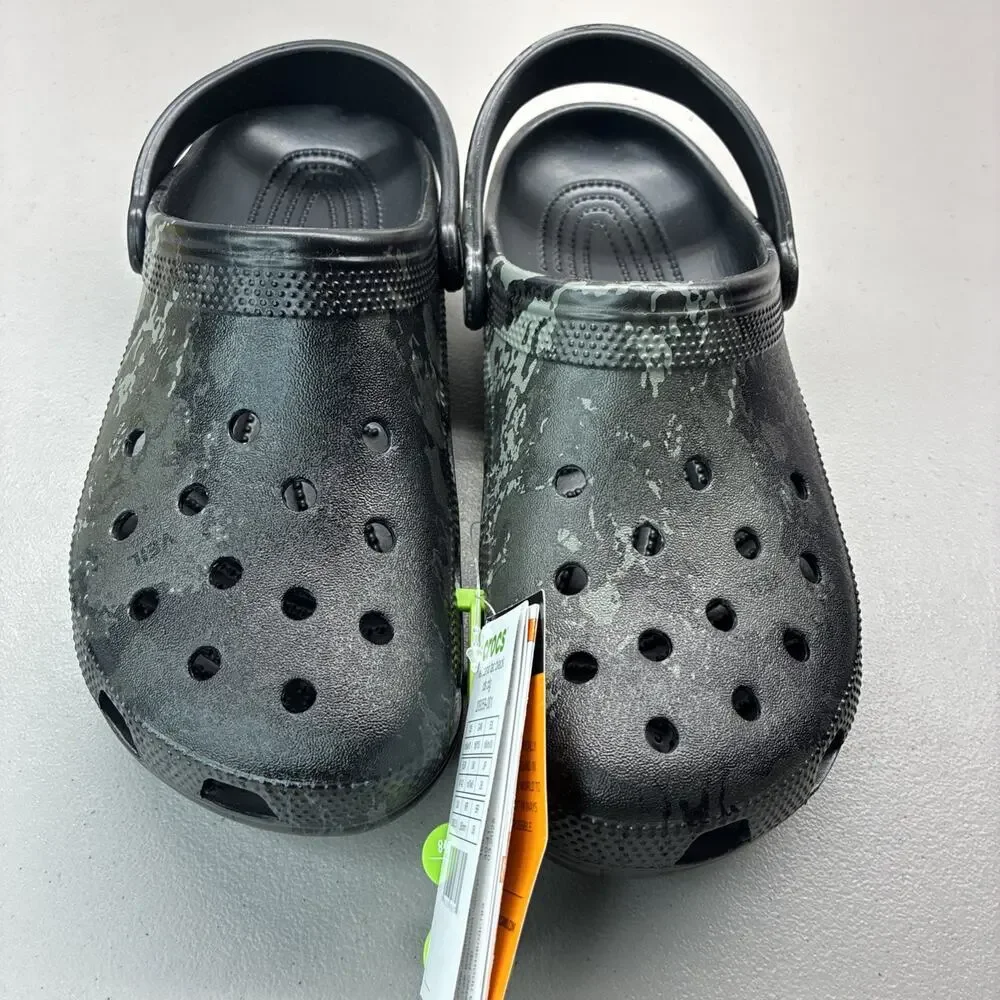 Crocs Classic Veil Camo Black Tac Unisex NEW Size 8 Men’s Or 10 Women’s